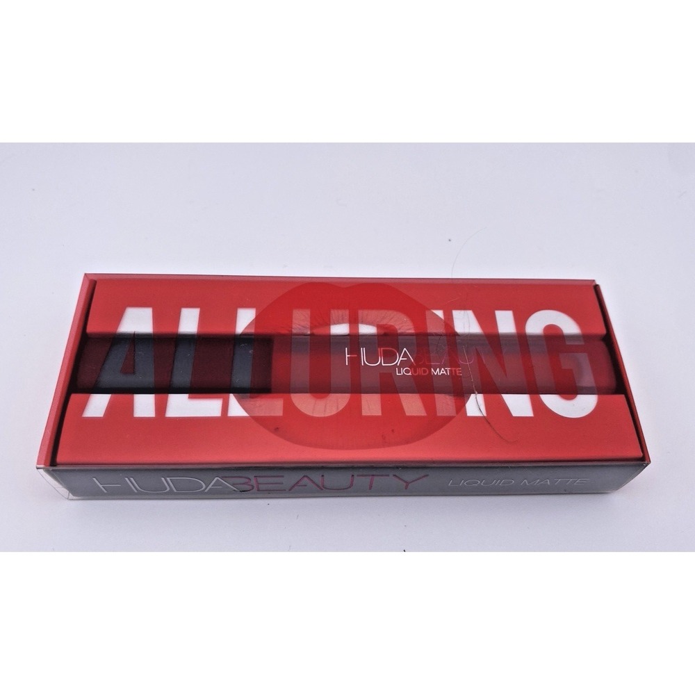 HUDA BEAUTY Liquid Matte Lipstick Alluring .17oz/5ml Red NEW in box